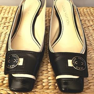 Authentic Louis Vuitton sling back 1/2 inch heel